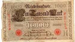 D - 280 - foreign banknotes: Germany 1910 1000 marks