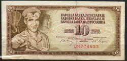 D - 256 -  Külföldi bankjegyek:  Jugoszlávia 1968 10 dinár