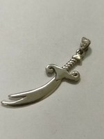 Silver sword pendant