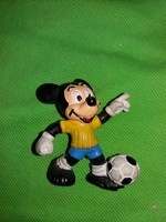 Retro traffic goods marked disney - schleich / bullyland mickey mouse playing soccer rubber figure according to the pictures