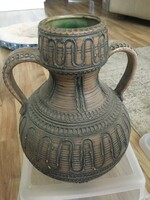 Ceramic floor vase with two ears