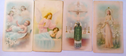 Prayer cards with holy images, 4 pieces from the 1940s