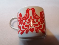 Rare lowland bird cup, cup and mug with a pair of pigeons.
