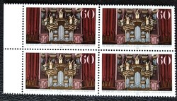 N1444nsz / Germany 1990 speyer 2000. Annual stamp postmarked arched edge block of four