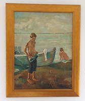 Antique painting for Balaton lovers