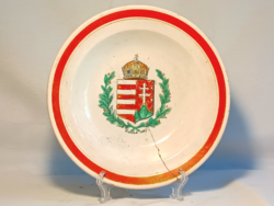 Commemorative plate with Hungarian coat of arms 1867. August nowotny altrohlau.
