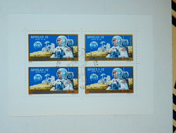1970. Apollo-12 block - stamped, first day