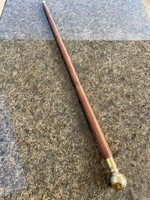 Wood-copper walking stick with compass