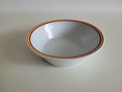Régi retro Alföldi porcelán tál barna csíkos kocsonyás tál gyulyásleves tál tányér