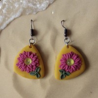 Sale of floral, stone earrings