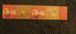 Rigoletto packaging label suhajda confectionery Szeged Budapest