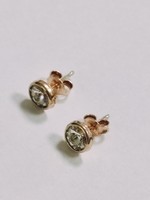 Silver earrings in rose color