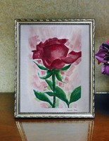 Rózsa - gouache festmény