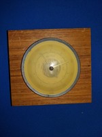 Old room wall barometer on a wooden base, condition according to the pictures