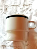 Retró Alföldi, kék vastagcsíkos, ritkább menzás bögre 13.