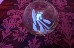 Button-shaped heavy glass vase, 36 cm, age xx