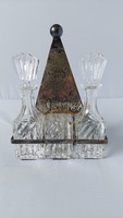 Art deco silver-plated table spice and oil holder set, qist germany