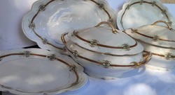 MZ Austria antik Leveses porcelán dupla tálaló edény készlet
