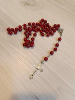 Rosary, burgundy