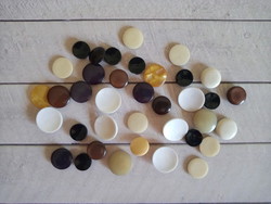 Vintage flat back sewing button variety 37 pcs