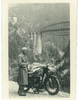 1939. Germany. Motorcycle tour in the mountains.