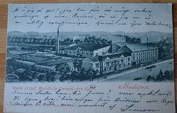 1903.- Budapest - képeslap - Walla József - Mozaik és cementáru gyár