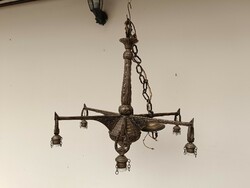 Antique art deco ceiling chandelier 6 arms glass without shade 816 8666