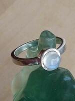 Rainbow moonstone ring 56 in 925 sterling silver