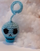 New! Crocheted skull bag decoration, key holder