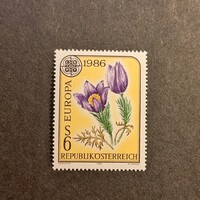 1986.-Austria-Europe stamp-nature protection-flower-postal cleaner (v-43.)