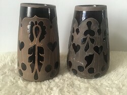 2 Sándor Steinbach ceramic vases.