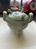Old Chinese porcelain double-edged incense burner