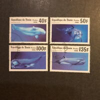 1996.-BENIN-Tengeri emlősök-Bálnák-Delfinek (V-69.)