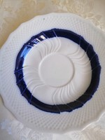 Hollóházi kék fehér teás alátét tányér