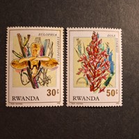 1976. - RUANDA - Virág-orchideák-postatiszta (V-26.)