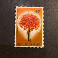 1966. - Rwanda - flower - postal clerk (v-29.)