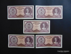5 One billion pengő banknotes 1946 lot!