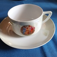 Antique Czechoslovak cup with coaster