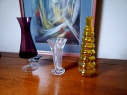 3 Glass vases, together and separately. XX