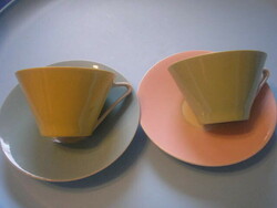 U7 Lilien ,színes kávés teás poharak nélküli csak a két pink türkiz kékes zöld csúszásgátlós aláté t