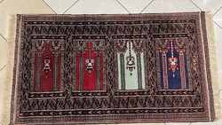 3500 Pakisztáni Bokhara kézi csomó gyapjú perzsa ima Szőnyeg 79X143CM INGYEN FUTÁR