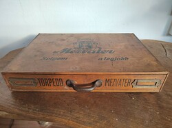 Antique mezvater torpedo large silk thread storage box with drawers