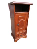 Narrow cognac chest of drawers