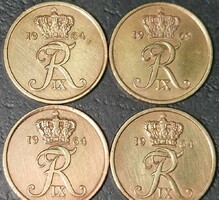 Denmark 5 cent lot (4 pieces)