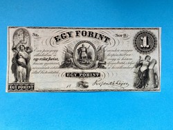 Kossuth emigration one forint banknote / Philadelphia 1852 