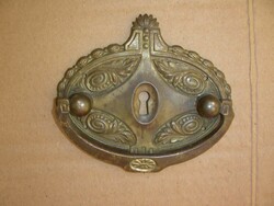 Antique eclectic lock cover made of copper