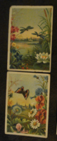 2 litho advertising cards triumph coffee alexander schmidl butterflies