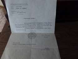 Letter from the bishop of Vác from 1943
