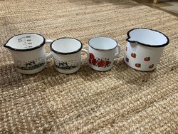 Old enamel mugs