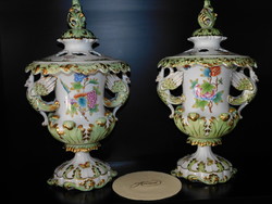 Herendi Viktória barokk váza pár